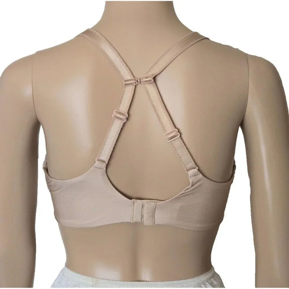 Chantelle 17A6 Soft Flex Plunge T-Shirt Lined Underwire Bra beige Size 34 DD - Picture 3 of 4